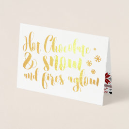 Hot Chocolate & Snow Rhyme Design Folienkarte