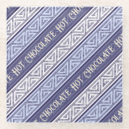 Hot Chocolate White Lilac & Purple Celtic Stripes Glasuntersetzer