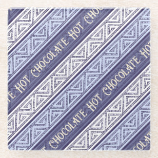 Hot Chocolate White Lilac & Purple Celtic Stripes Glasuntersetzer
