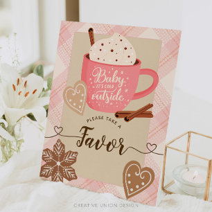 Hot-Chocolate Winter Baby Dusche Girl-Favoriten Sc Sockelschild