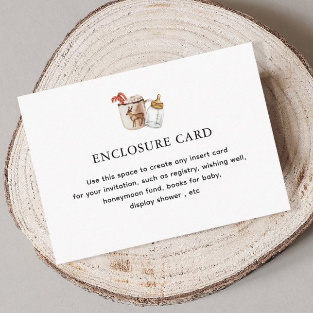 Hot Chocolate Winter Baby Dusche nach Maß Begleitkarte (Von Creator hochgeladen)