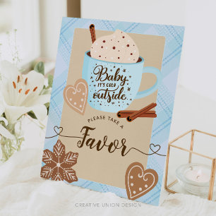 Hot Chocolate Winter Baby Shower Boy Favoriten Sch Sockelschild