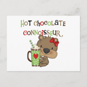 Hot ChocolateConoisseur Girl Bear Postkarte