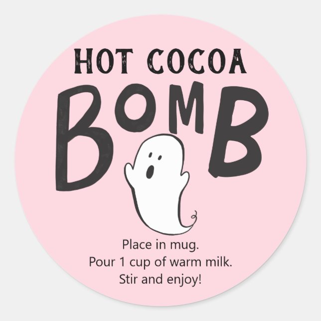 Hot Coco Bomb Pink Baby Duschvorrichtung Runder Aufkleber (Vorderseite)