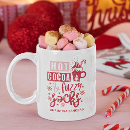 Hot Cocoa and Fuzzy Socks Cute Christmas Kaffeetasse