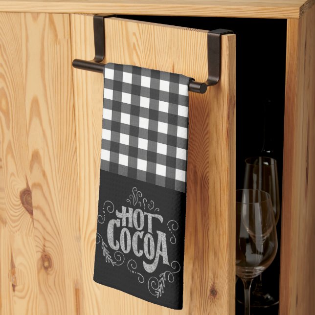 Hot Cocoa Bar Chalkboard Geschirrtuch (Drittel gefaltet)