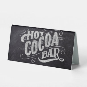 Hot Cocoa Bar Chalkboard Zeichen Tischaufsteller