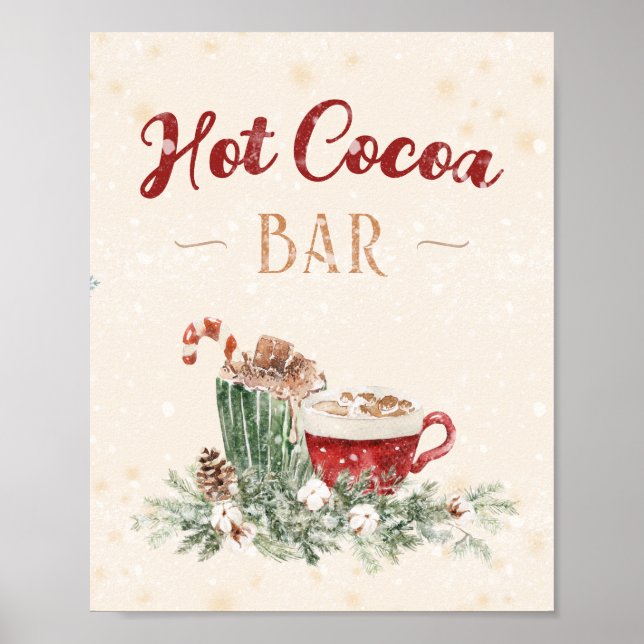 Hot Cocoa Bar Chocolate Drink Zuhause Wine tasting Poster (Vorne)