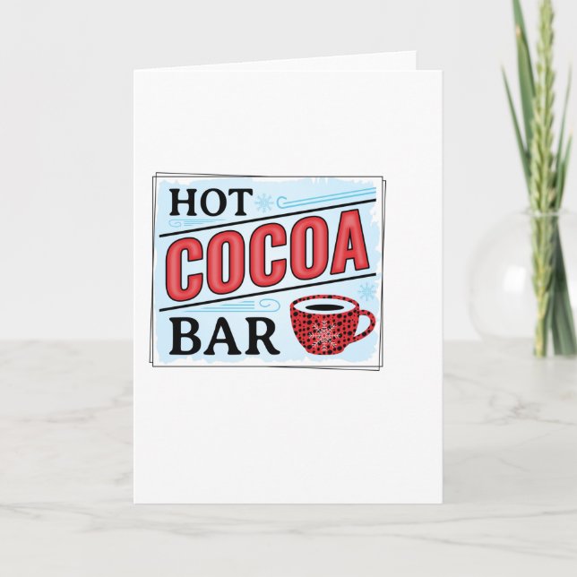 Hot Cocoa Bar Karte (Vorderseite)