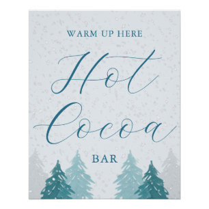 Hot Cocoa Bar Wonderland Quinceanera Warme hier ob Poster