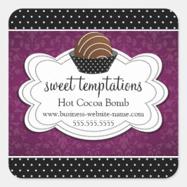 Hot Cocoa Chocolate Bomb Square Sticker