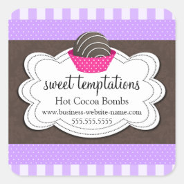 Hot Cocoa Chocolate Bombs Square Sticker