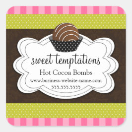 Hot Cocoa Chocolate Bombs Square Sticker