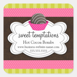 Hot Cocoa Chocolate Bombs Square Sticker