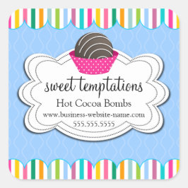 Hot Cocoa Chocolate Bombs Square Sticker