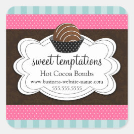 Hot Cocoa Chocolate Bombs Square Sticker