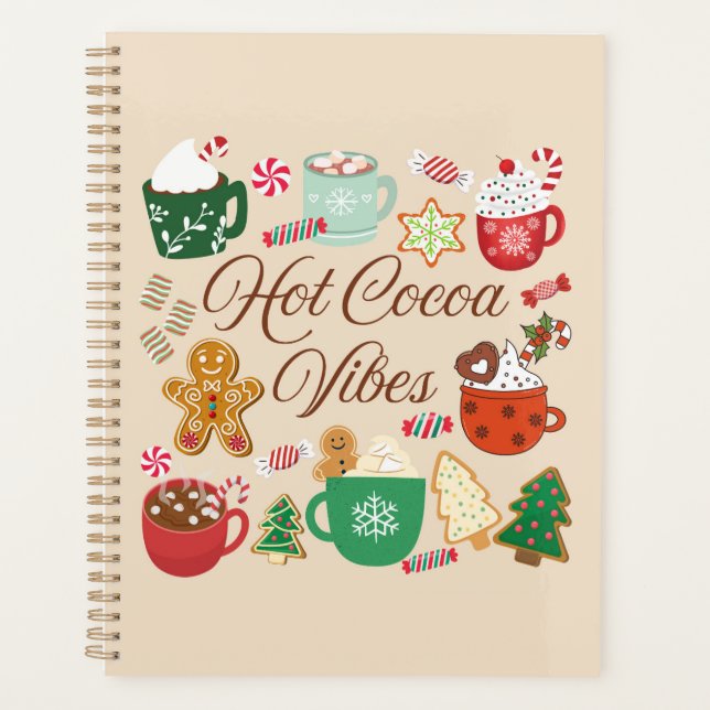 Hot Cocoa Christmas Vibes Planer (Vorderseite)
