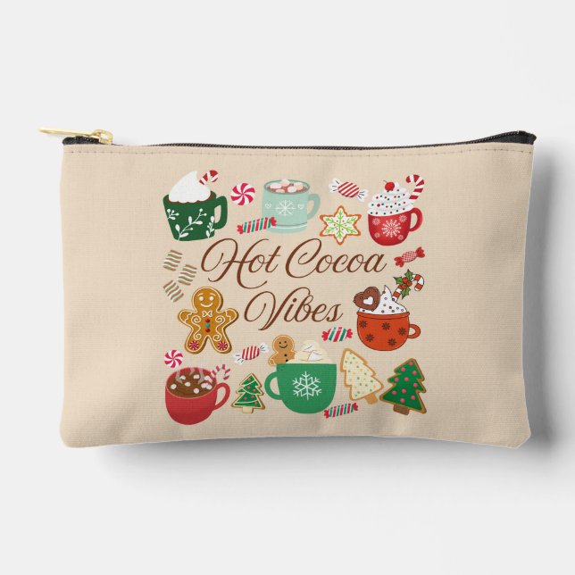 Hot Cocoa Christmas Vibes Zubehörtasche (Vorderseite)