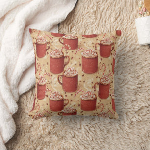 Hot Cocoa Cozy Muster Vintage Weihnachten Kissen