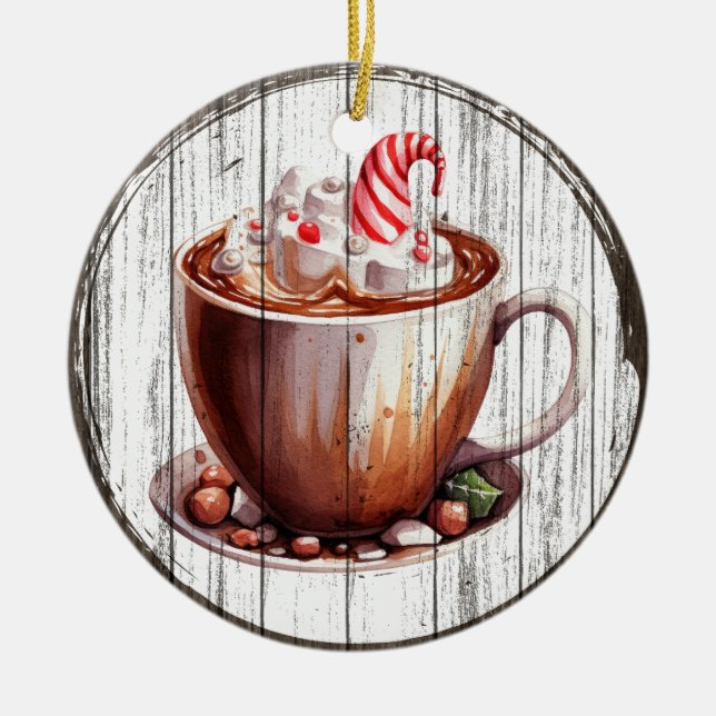 Hot Cocoa Delight - Weihnachtsschmuck (Vorne)