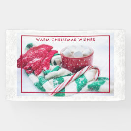 Hot Cocoa Marshmallows & Candy Cane Weihnachten Banner