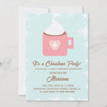 Hot Cocoa Schneeflocken Weihnachten Party