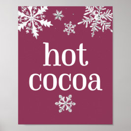 Hot Cocoa Snowflake Party Signatur Poster
