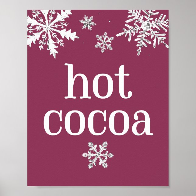 Hot Cocoa Snowflake Party Signatur Poster (Vorne)