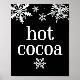 Hot Cocoa Snowflake Party Signatur Poster