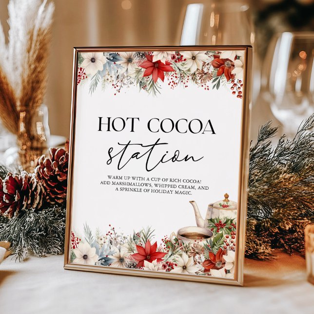 Hot Cocoa Station Christmas Holiday Tea Party Poster (Von Creator hochgeladen)