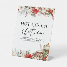 Hot Cocoa Station Christmas Holiday Tea Party Sockelschild