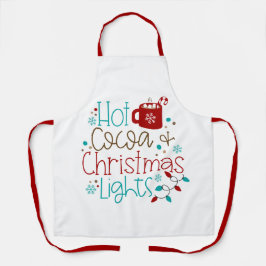 Hot Cocoa und Weihnachtsmotive Moderne Typografie Schürze