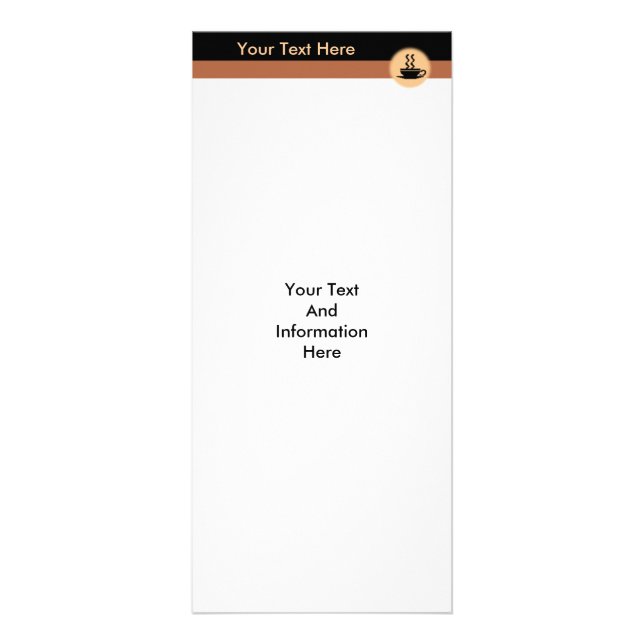 Hot Coffee Rack Card Werbekarte (Vorne)