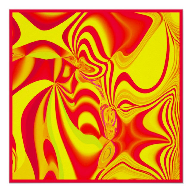 Hot Colorful Patterns Artwork Poster (Vorderseite)