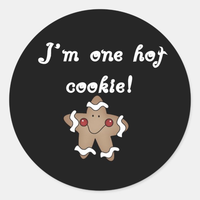 Hot Cookie Runder Aufkleber (Vorderseite)