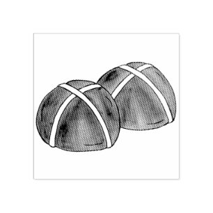 Hot Cross Buns Britische Backgebäck Gummistempel