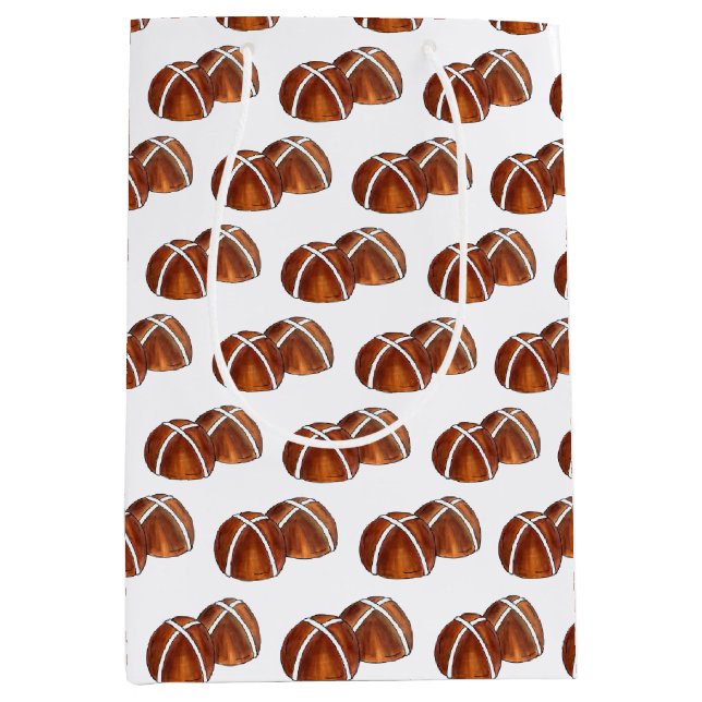 Hot Cross Buns Britische Backgebäck Mittlere Geschenktüte (Vorderseite)