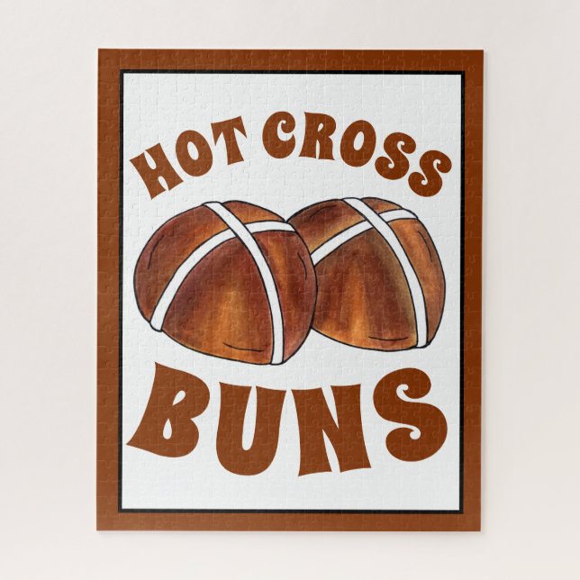 Hot Cross Buns Britische Lebensmittel Backen Oster (Vertikal)