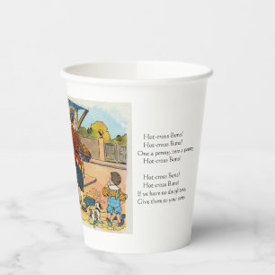 Hot-Cross-Buns, Mother Gans Kinderzimmer Rhyme Pic Pappbecher