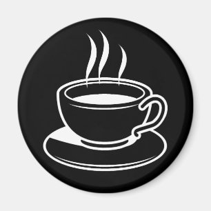 Hot Cup of Coffee - Schwarz Magnet