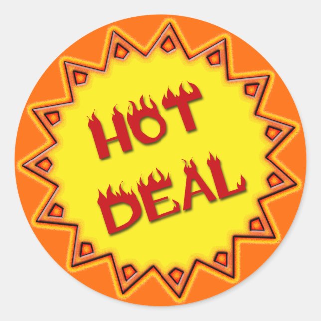HOT DEAL - EINZELHANDSIGN RUNDER AUFKLEBER (Vorderseite)
