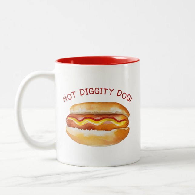 Hot Diggity Dog Cookout Kaffeepause Tasse - Funny  (Links)