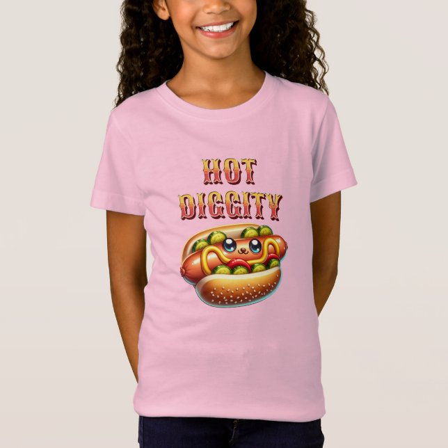 Hot Diggity | Retro Hot Dog T-Shirt (Vorderseite)