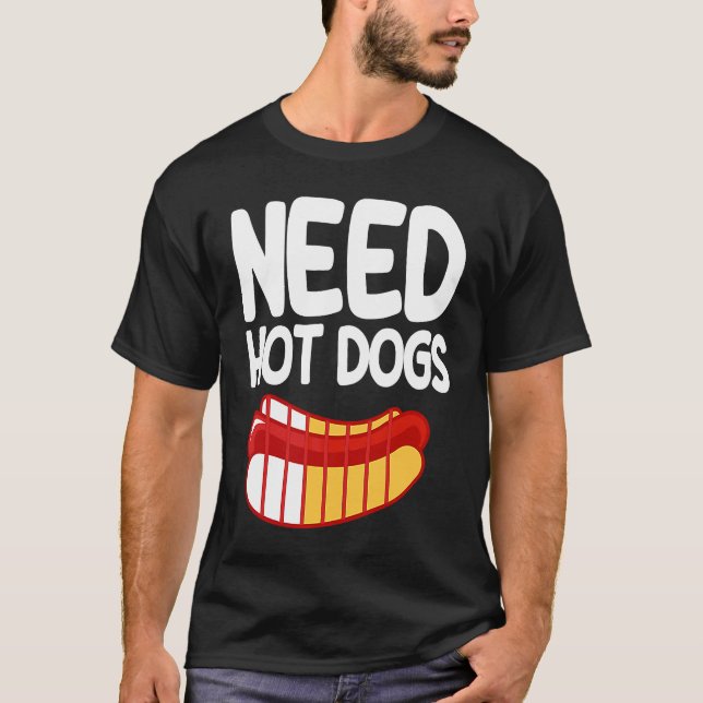 Hot Dog Adult benötigt bei niedrigem Akku Hot Dogs T-Shirt (Vorderseite)