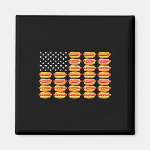Hot Dog American Flag 4. Juli Patriotic Summer Bb Magnet