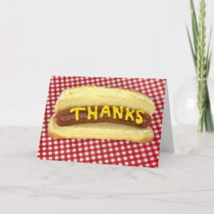 Hot Dog auf Gingham Danke