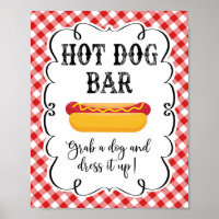 Hot Dog Bar Red En vichy I Do BQ Poster