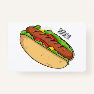 Hot Dog Cartoon Ausweis
