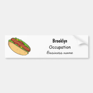 Hot Dog Cartoon Autoaufkleber
