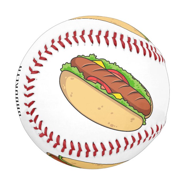 Hot Dog Cartoon Baseball (Vorderseite Links)